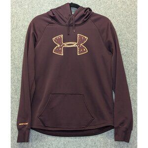 Under Armour UA ColdGear Storm1 Hoodie Women’s M Burgundy Sweatshirt Loose Fit